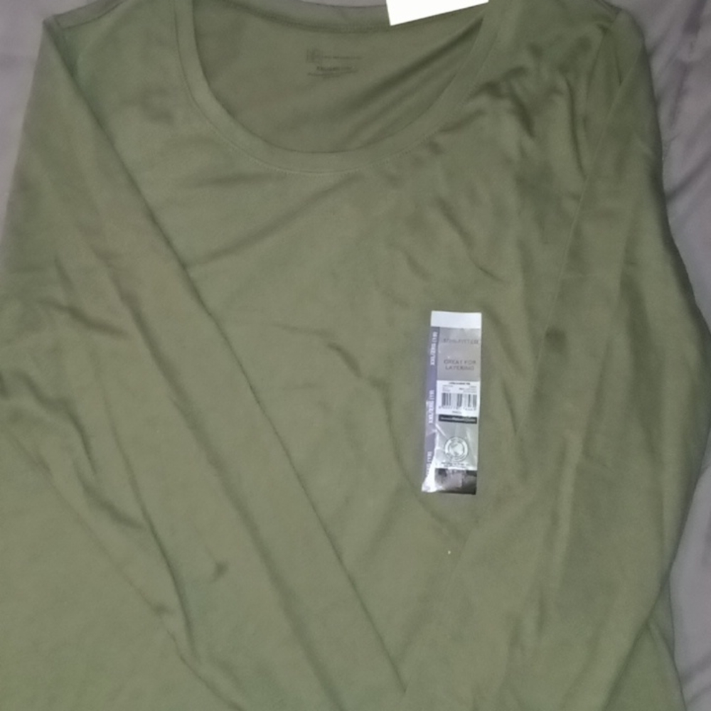 No boundaries, women scoop neck, long sleeve olive green shirt